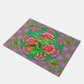 Roze Waterverf Rozen Deurmat (Schuin)