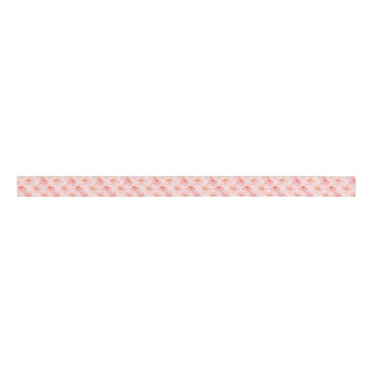 roze Waterverf Rozen Grosgrain Lint (Voorkant)