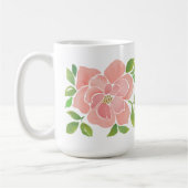 Roze Waterverf Rozen Koffiemok (Links)