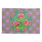 Roze Waterverf Rozen Kussensloop (Achterkant)