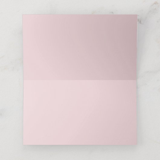 Roze Waterverf Rozen Lijst bruiloft Plaatskaartje (Binnenkant ongevouwen)