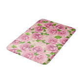 Roze waterverf rozen patroon badmat (Gekanteld)