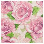 Roze waterverf rozen patroon stof (Close Up)