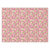 Roze waterverf rozen patroon tablecloge tafelkleed (Voorkant (Horizontaal))