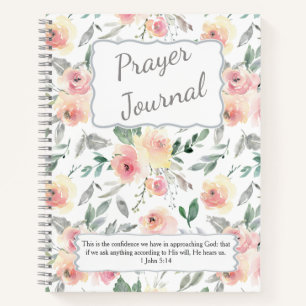 Roze Waterverf Rozen Pattern Prayer Journal Notitieboek