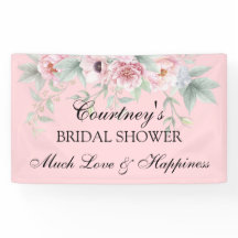 Roze Waterverf Rozen Peonies Poppies