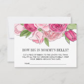 Roze Waterverf Rozen Raad mama's buik Kaart (Voorkant)