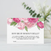 Roze Waterverf Rozen Raad mama's buik Kaart (Staand voorkant)