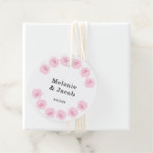 Roze Waterverf Rozen Ronde pleisters Bedankjes Labels (In situ)