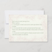 Roze Waterverf Rozen Sage Groen Vrijgezellenfeest Bedankkaart (Achterkant)