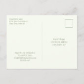 Roze Waterverf Rozen Sage Groen Vrijgezellenfeest Uitnodiging Briefkaart (Achterkant)