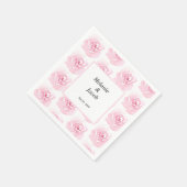 Roze Waterverf Rozen Servet (Hoek)
