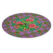 Roze Waterverf Rozen Snijplank (Hoek)