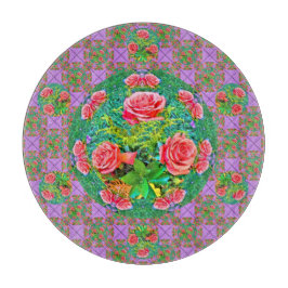 Roze Waterverf Rozen Snijplank