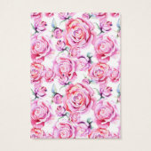 Roze Waterverf Rozen Verdien een DisplayCard Visitekaartje (Achterkant)
