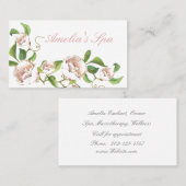 Roze Waterverf Rozen Visitekaartje (Voorkant / Achterkant)