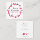 Roze Waterverf Rozen Warm Visitekaartje (Voorkant / Achterkant)