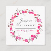 Roze Waterverf Rozen Warm Visitekaartje (Voorkant)