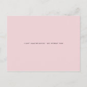 Roze Waterverf Rozen worden mijn Bridesmaid II Uitnodiging Briefkaart (Achterkant)