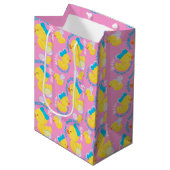 Roze Waterverf Rubber Ducky Je bent de One Party Medium Cadeauzakje (Voorkant Gekanteld)