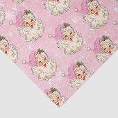  roze Waterverf Santa Retro Tissuepapier (Detail)