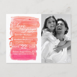 Roze Waterverf Save the Date Briefkaarten
