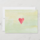 Roze waterverf schattige robot het is een meisje b kaart (Achterkant)