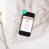 Roze Waterverf Schattigee teddybeer Baby shower Kaart