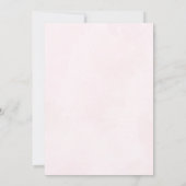 Roze Waterverf Schattigee teddybeer Baby shower Kaart (Achterkant)