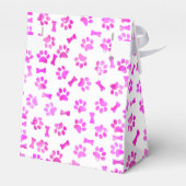 Roze Waterverf schilderafdrukken Bedankdoosjes (Achterkant)