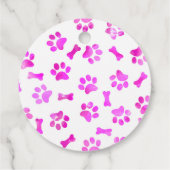 Roze Waterverf schilderafdrukken Bedankjes Labels (Achterkant)