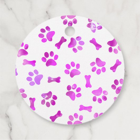 Roze Waterverf schilderafdrukken Bedankjes Labels (Achterkant)