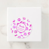 Roze Waterverf schilderafdrukken Bedankjes Labels (In situ)