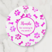 Roze Waterverf schilderafdrukken Bedankjes Labels (Voorkant)