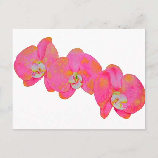 Roze waterverf schilderij briefkaart (Voorkant)