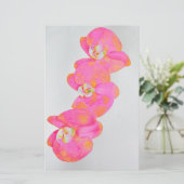 Roze waterverf schilderij briefpapier (Staand voorkant)