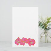 Roze waterverf schilderij briefpapier (Staand voorkant)