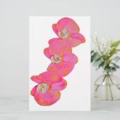 Roze waterverf schilderij briefpapier (Staand voorkant)