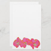 Roze waterverf schilderij briefpapier (Voorkant / Achterkant)