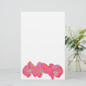 Roze waterverf schilderij briefpapier (Staand voorkant)