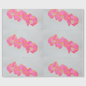 Roze waterverf schilderij cadeaupapier (Vlak)