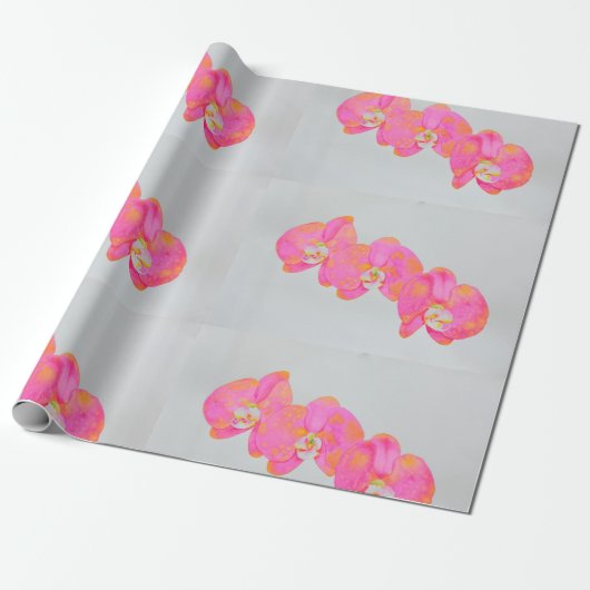 Roze waterverf schilderij cadeaupapier (Uitgerold)