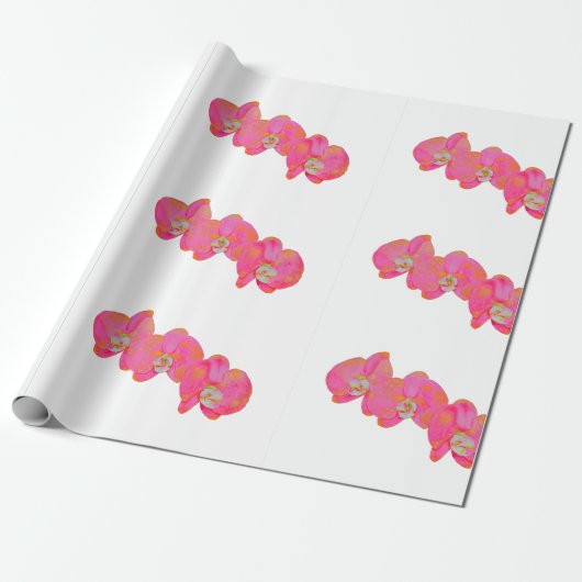 Roze waterverf schilderij cadeaupapier (Uitgerold)