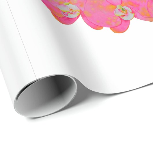 Roze waterverf schilderij cadeaupapier (Rol Hoek)