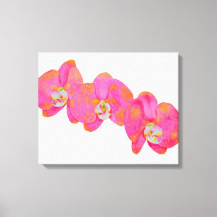 Roze waterverf schilderij canvas afdruk