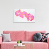 Roze waterverf schilderij canvas afdruk (Insitu (Woonkamer))