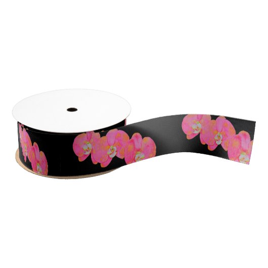 Roze waterverf schilderij grosgrain lint (Spoel)