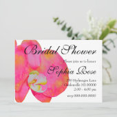 Roze waterverf schilderij kaart (Staand voorkant)