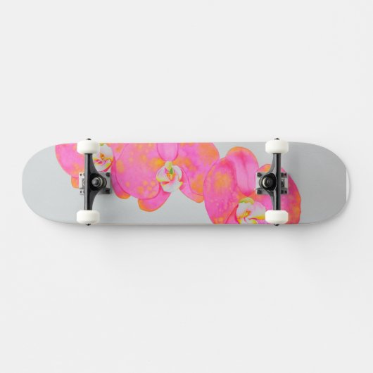 Roze waterverf schilderij persoonlijk skateboard (Horizontaal)
