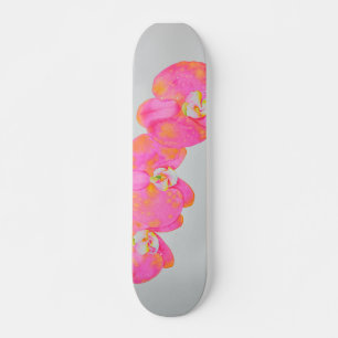Roze waterverf schilderij persoonlijk skateboard